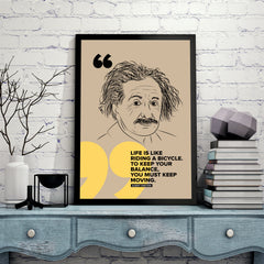 Einstein Bicycle - Poster Frame (Pack of 2)