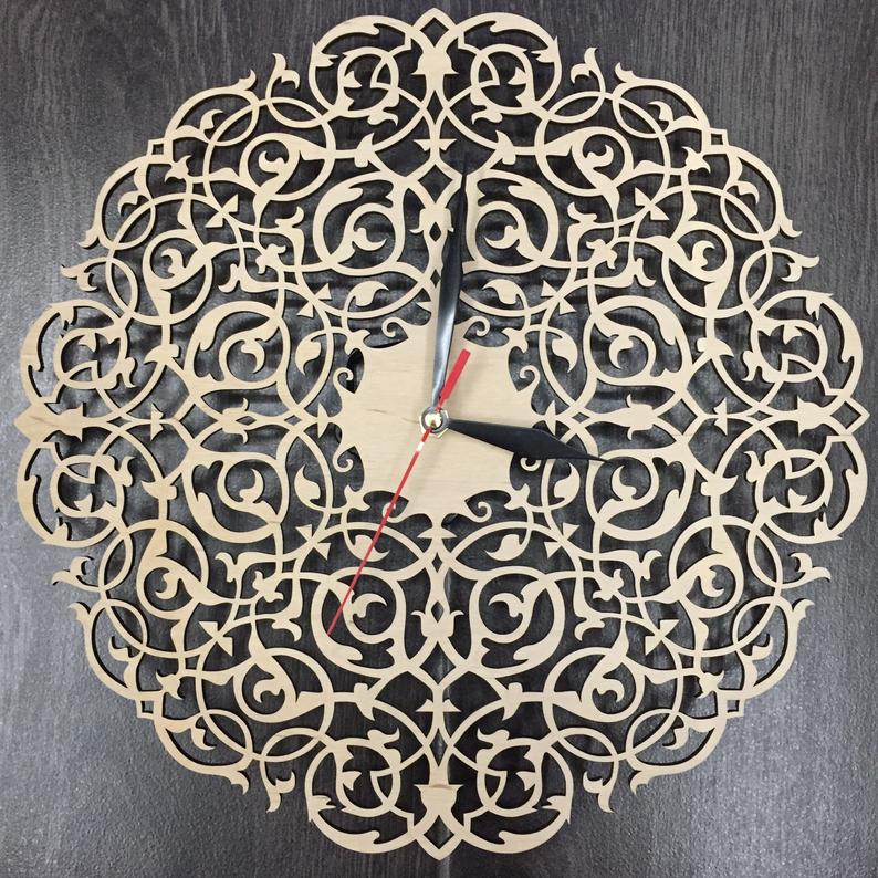 Geometric Floral - Wall Clock