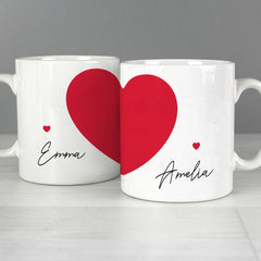 Heart - Personalized Mug (Set of 2 Mugs)