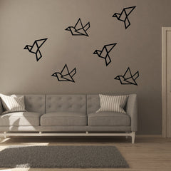 Birds - Wooden Acrylic Wall Decor || Wall Hanging (Set of 6 Birds)