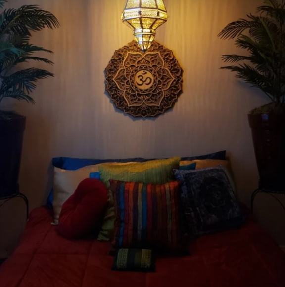 Om Mandala Layer - Wooden Acrylic Wall Decor || Wall Hanging