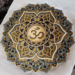 Om Mandala Layer - Wooden Acrylic Wall Decor || Wall Hanging
