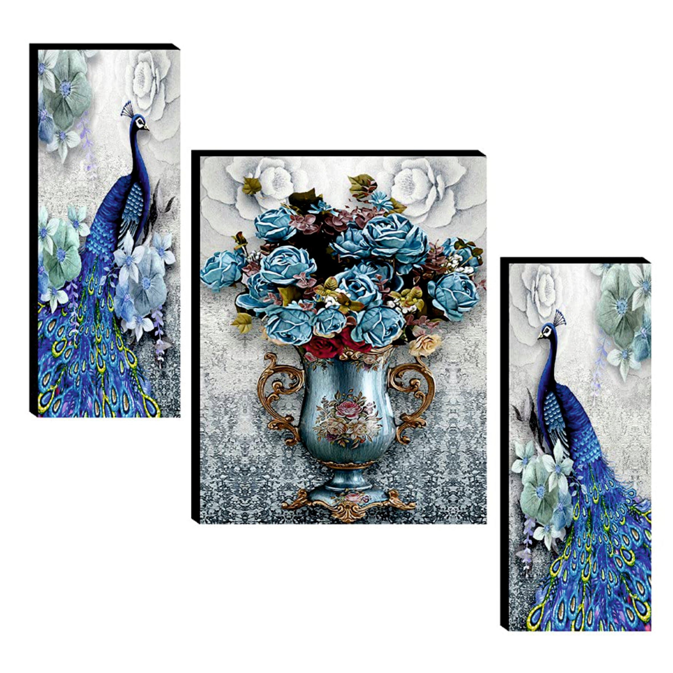 Blue Peacock - Wall Painting