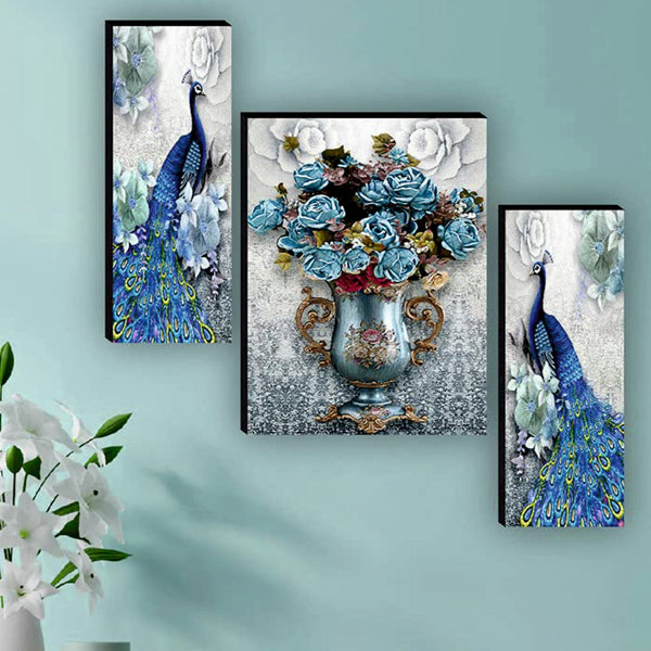 Blue Peacock - Wall Painting