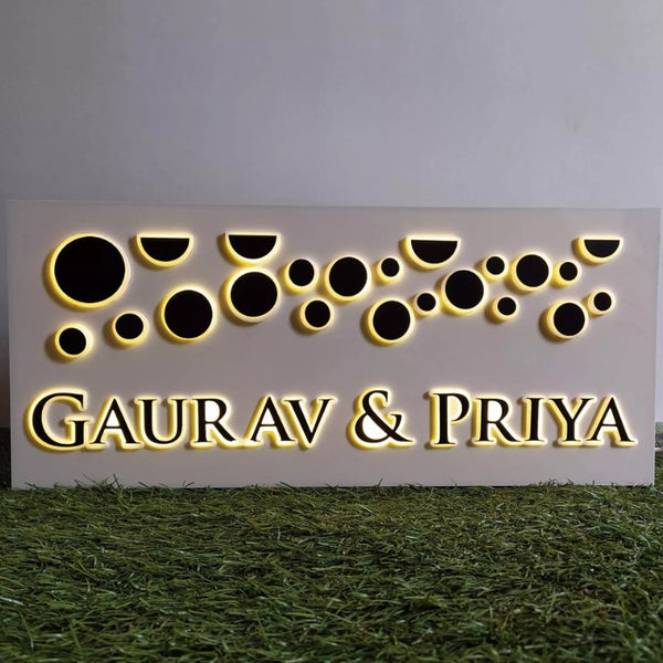 Bubbles - LED Name Plate