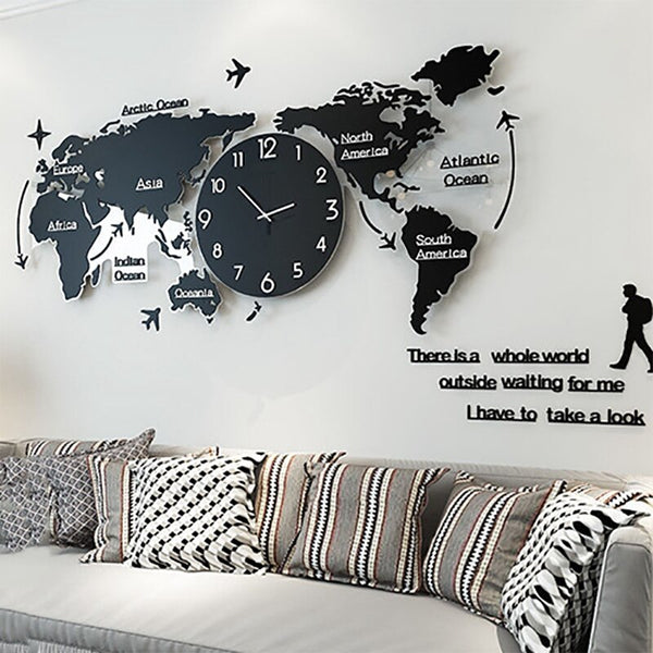 World Map - Wall Clock