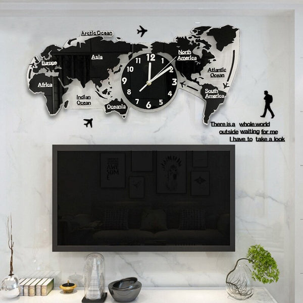 World Map - Wall Clock
