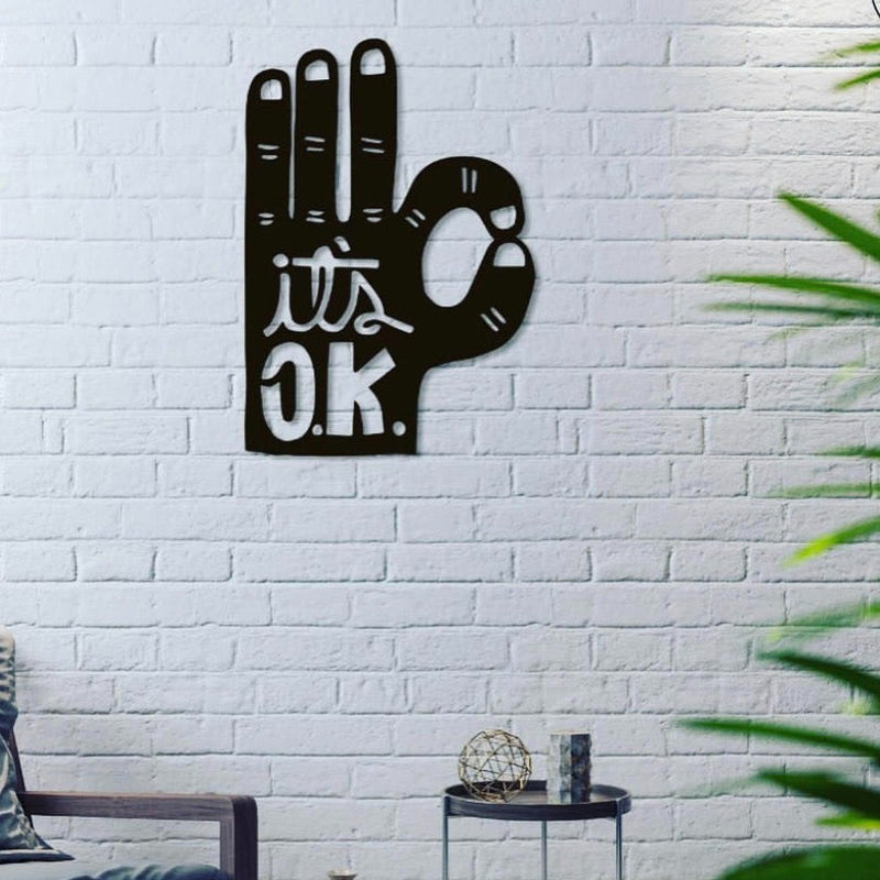 It's OK - Wooden Acrylic Wall Decor || Wall Hanging