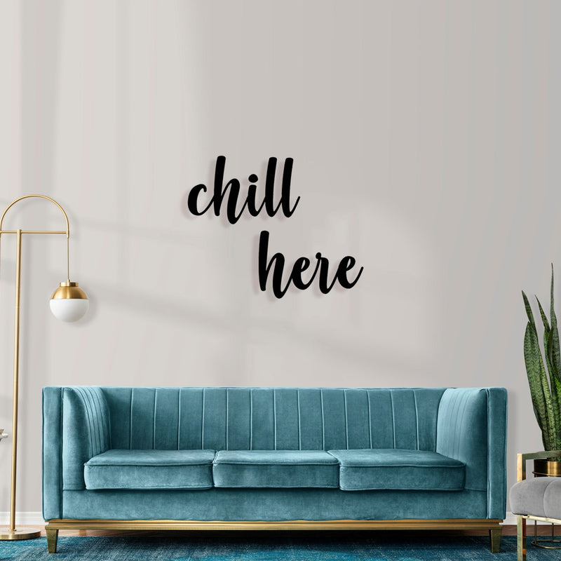 Chill here - Wooden Acrylic Wall Decor || Wall Hanging