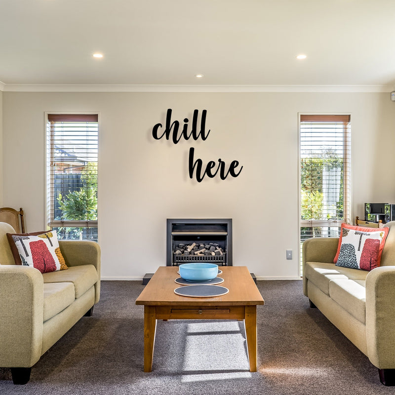 Chill here - Wooden Acrylic Wall Decor || Wall Hanging