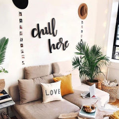 Chill here - Wooden Acrylic Wall Decor || Wall Hanging