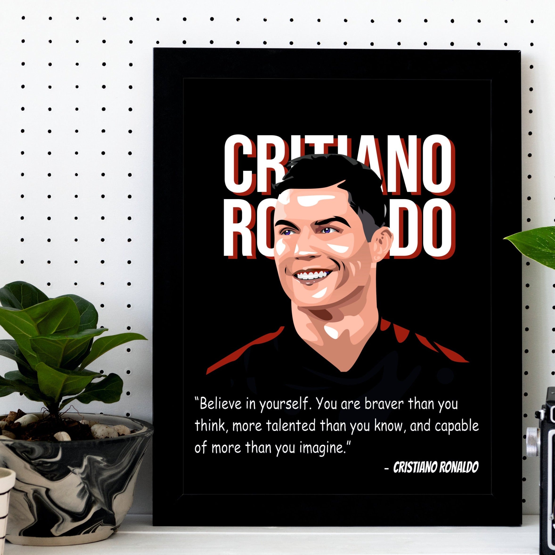 Ronaldo Believe - Poster Frame (Pack of 2 Pieces)