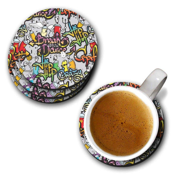 Grafitti Pattern - Coasters (Set of 4 Coasters)