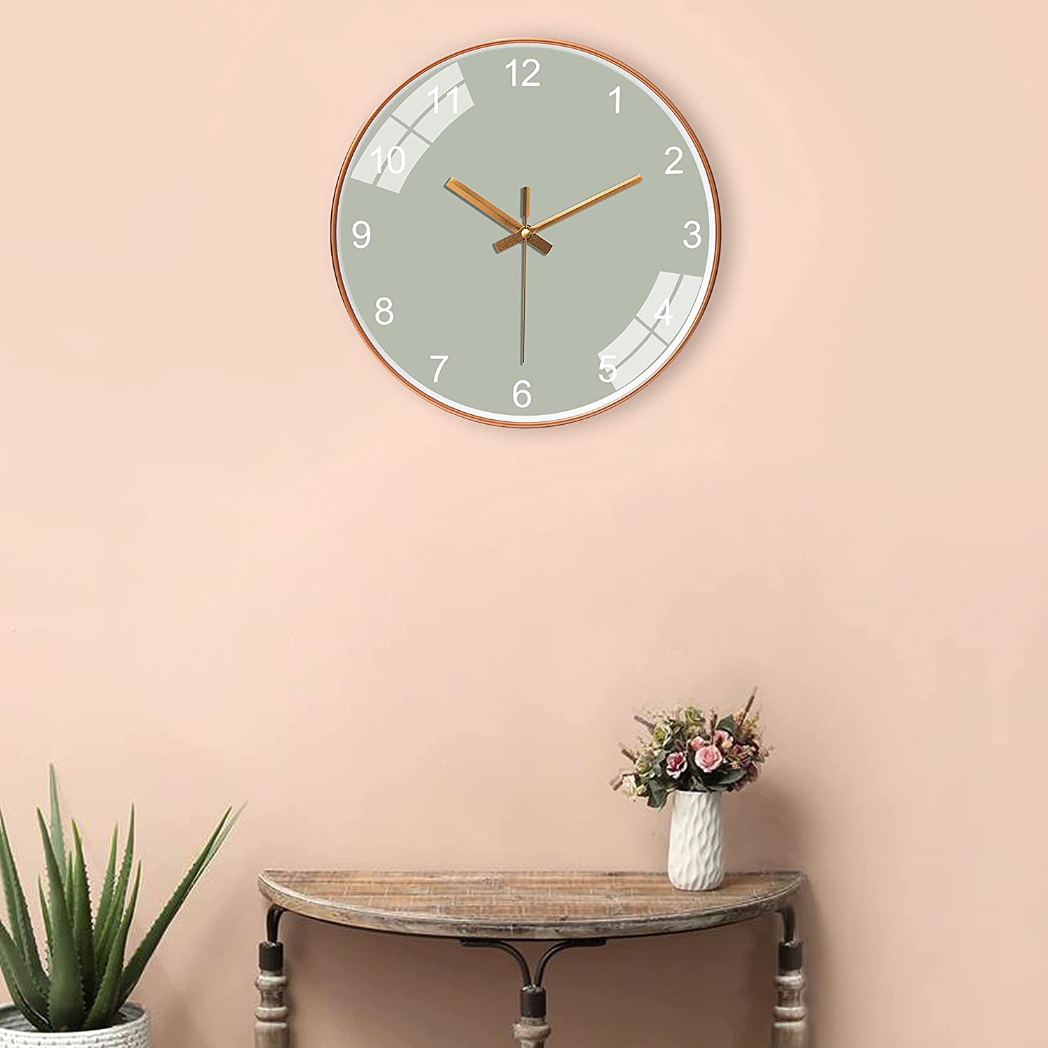 Grey Golden - Wall Clock