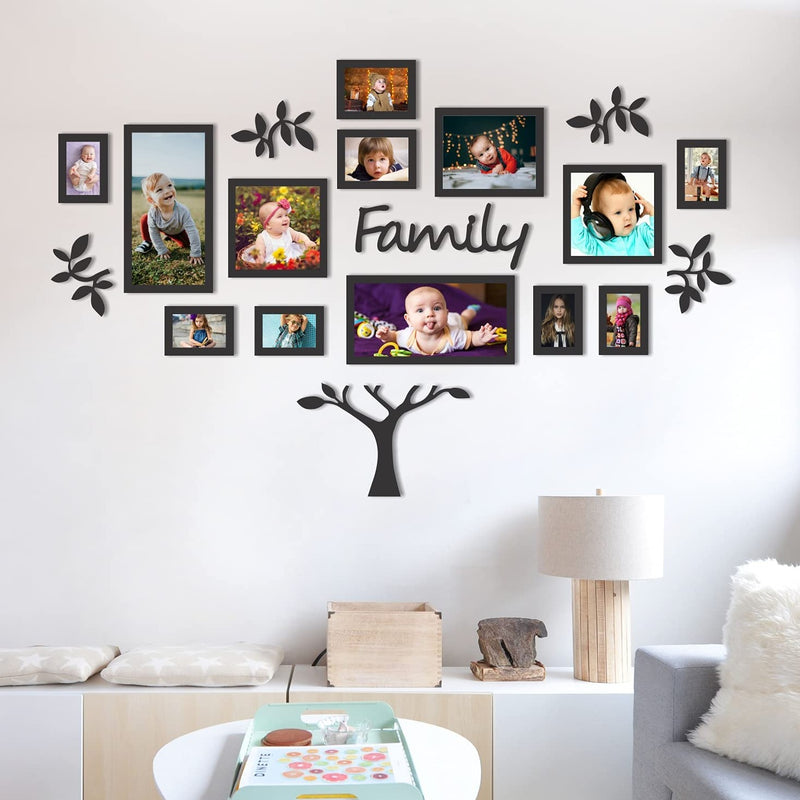 Royal Family Tree - Wall Decor Photo Frames ( 13 Photo Frames + 6mm Wooden Acrylic Tree )