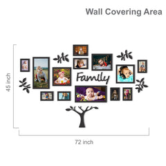 Royal Family Tree - Wall Decor Photo Frames ( 13 Photo Frames + 6mm Wooden Acrylic Tree )