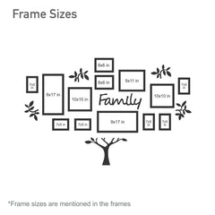 Royal Family Tree - Wall Decor Photo Frames ( 13 Photo Frames + 6mm Wooden Acrylic Tree )