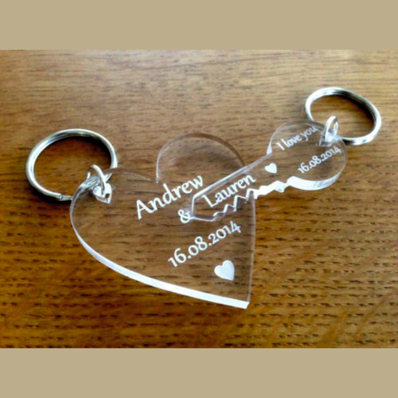 Hearts - Keychain - Customised (Set of 4 Piece)