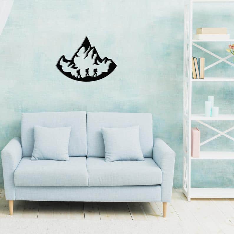 Hikers - Wooden Acrylic Wall Decor || Wall Hanging