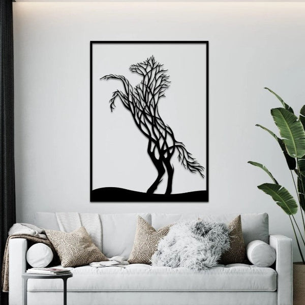 Standing Horse - Wooden Acrylic Wall Decor || Wall Hanging