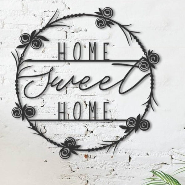 Home Sweet Home Ring - Wooden Acrylic Wall Decor || Wall Hanging
