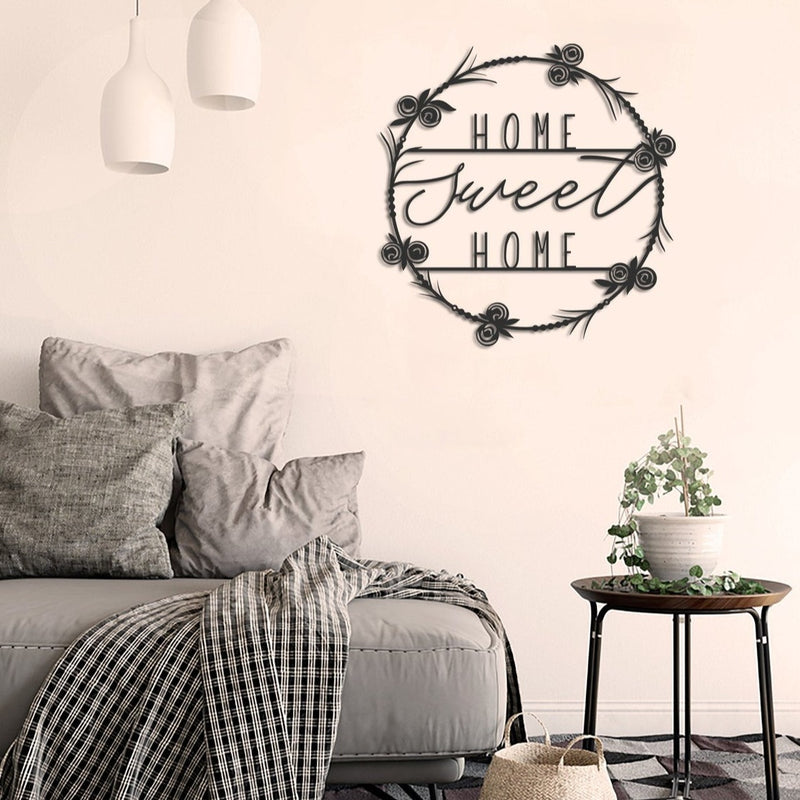 Home Sweet Home Ring - Wooden Acrylic Wall Decor || Wall Hanging