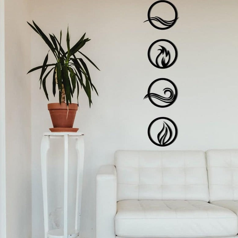 Life Elements - Wooden Acrylic Wall Decor || Wall Hanging