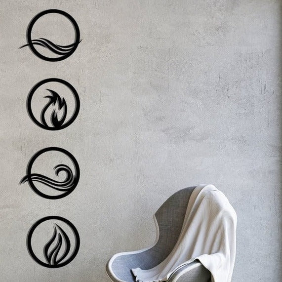 Life Elements - Wooden Acrylic Wall Decor || Wall Hanging
