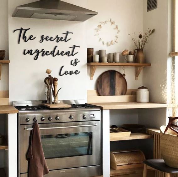 Kitchen Love - Wooden Acrylic Wall Decor || Wall Hanging