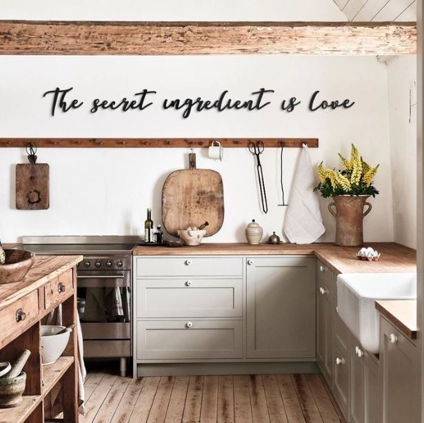 Kitchen Love - Wooden Acrylic Wall Decor || Wall Hanging