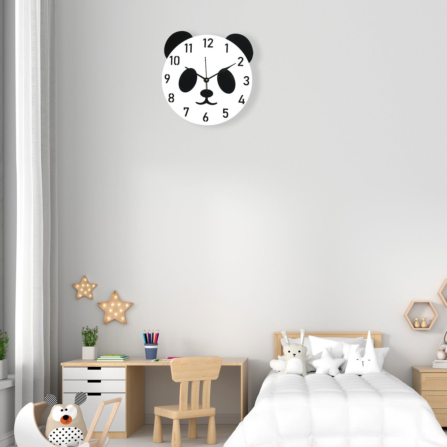 Panda Face - Wall Clock