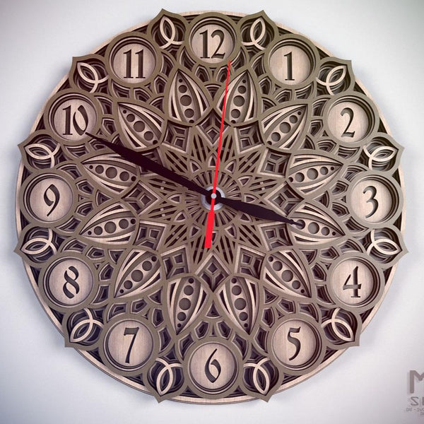 Floral Mandala - Wall Clock