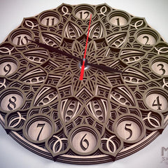 Floral Mandala - Wall Clock