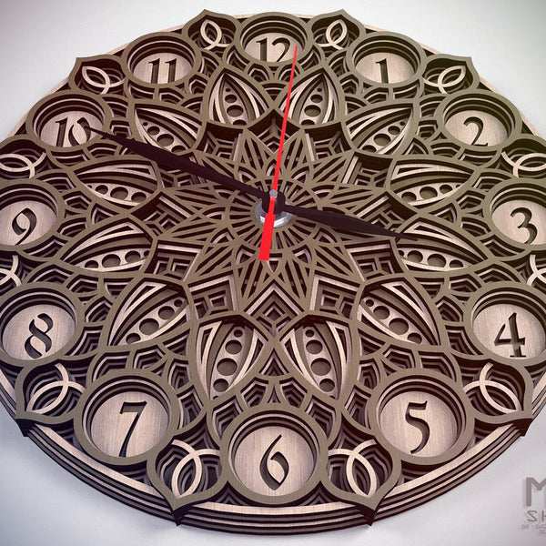 Floral Mandala - Wall Clock