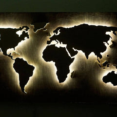 Back drop World Map (With LED) - Wooden Acrylic Wall Decor || Wall Hanging