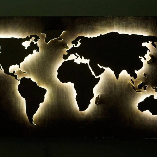 Back drop World Map (With LED) - Wooden Acrylic Wall Decor || Wall Hanging