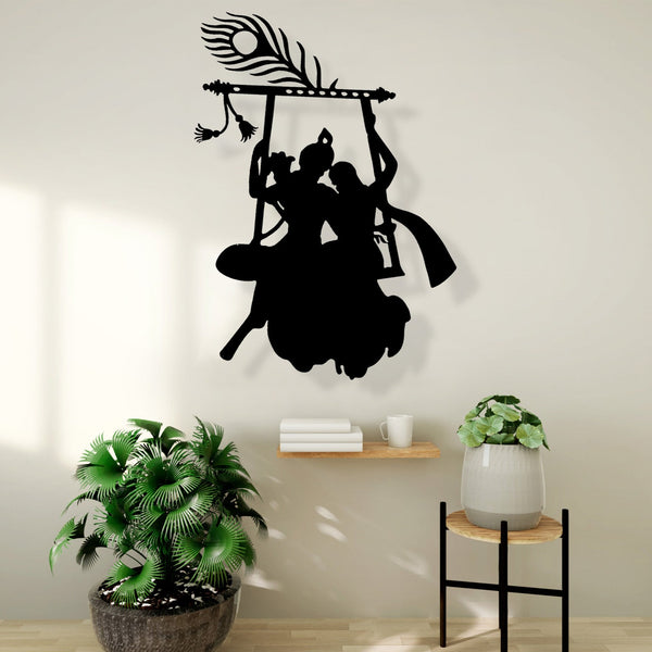 Radha Krishna - Wooden Acrylic Wall Decor || Wall Hanging