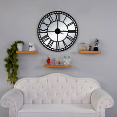 Silver Roman - Wall Clock