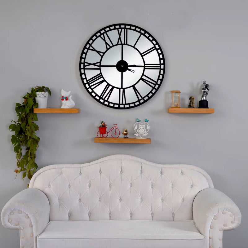 Silver Roman - Wall Clock