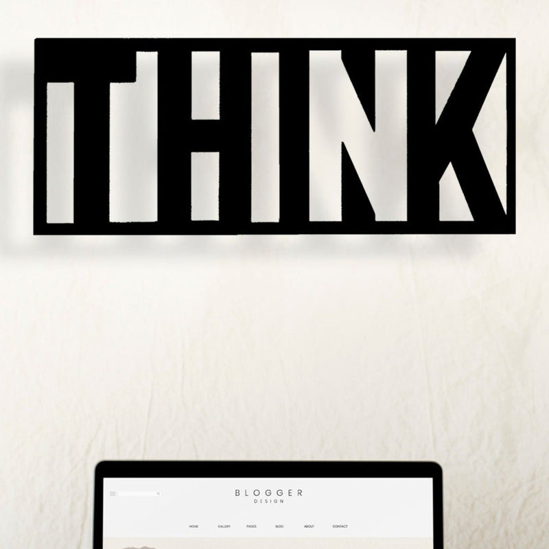 Think - Wooden Acrylic Wall Decor || Wall Hanging