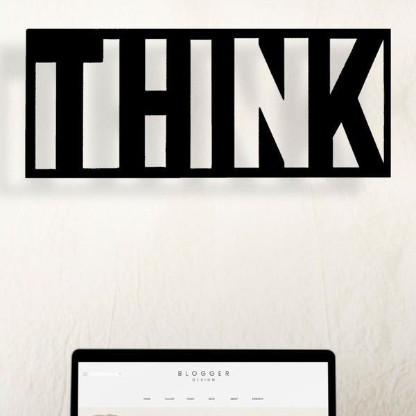 Think - Wooden Acrylic Wall Decor || Wall Hanging