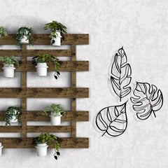 leaf petals - Wooden Acrylic Wall Decor || Wall Hanging
