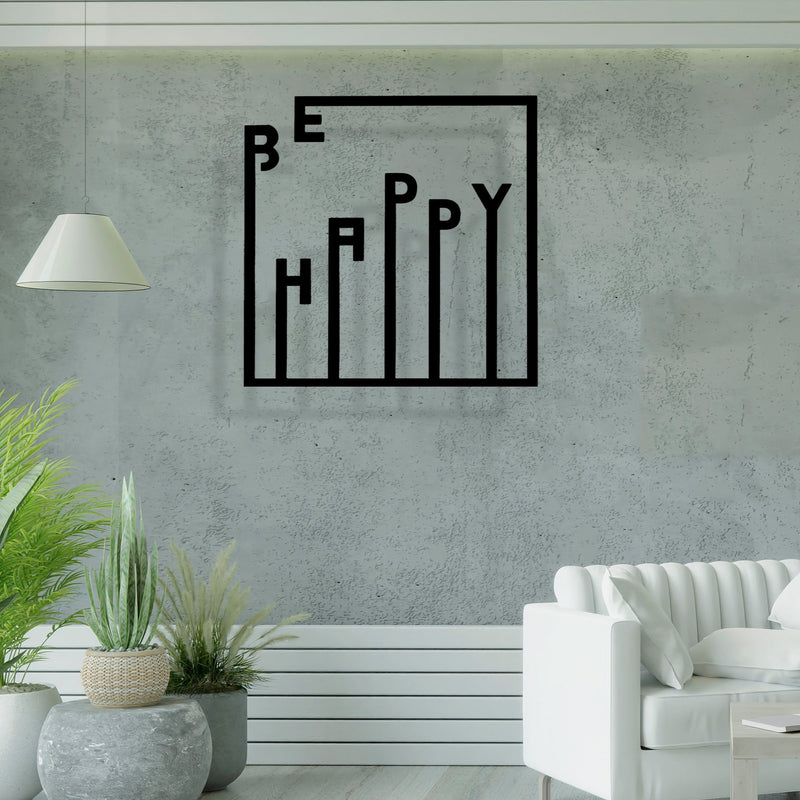 Be Happy - Wooden Acrylic Wall Decor || Wall Hanging