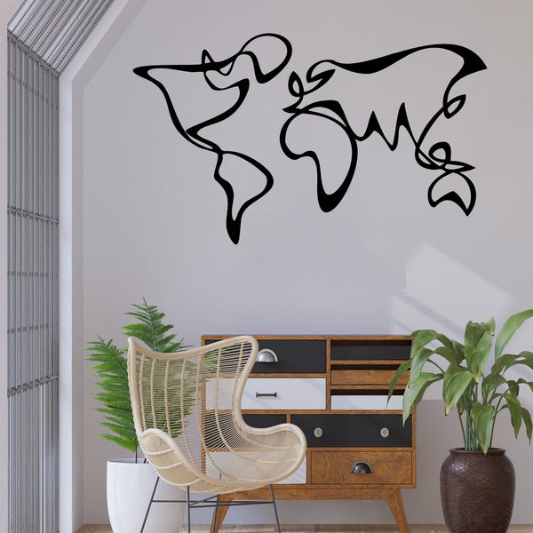 Scrumbled Map -Wooden Acrylic Wall Decor || Wall Hanging