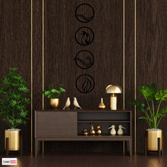 Life Elements - Wooden Acrylic Wall Decor || Wall Hanging