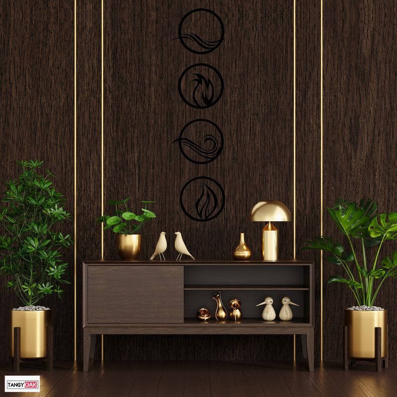 Life Elements - Wooden Acrylic Wall Decor || Wall Hanging