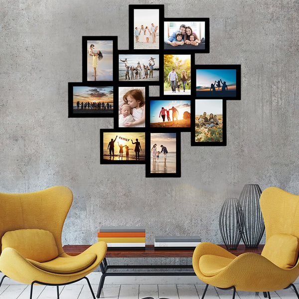 Scattered Photo Frame - Collage Wooden Acrylic Wall Decor || Wall Hanging