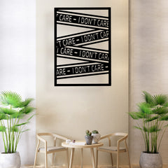 Dont Care - Wooden Acrylic Wall Decor || Wall Hanging