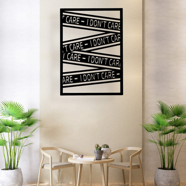 Dont Care - Wooden Acrylic Wall Decor || Wall Hanging