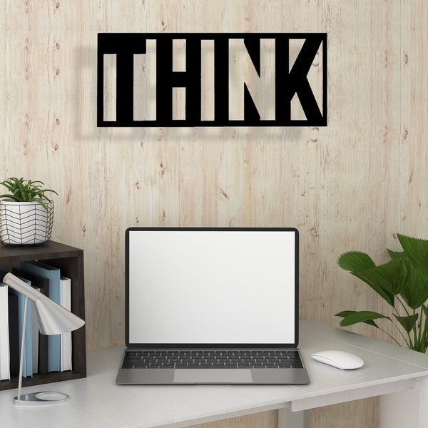 Think - Wooden Acrylic Wall Decor || Wall Hanging